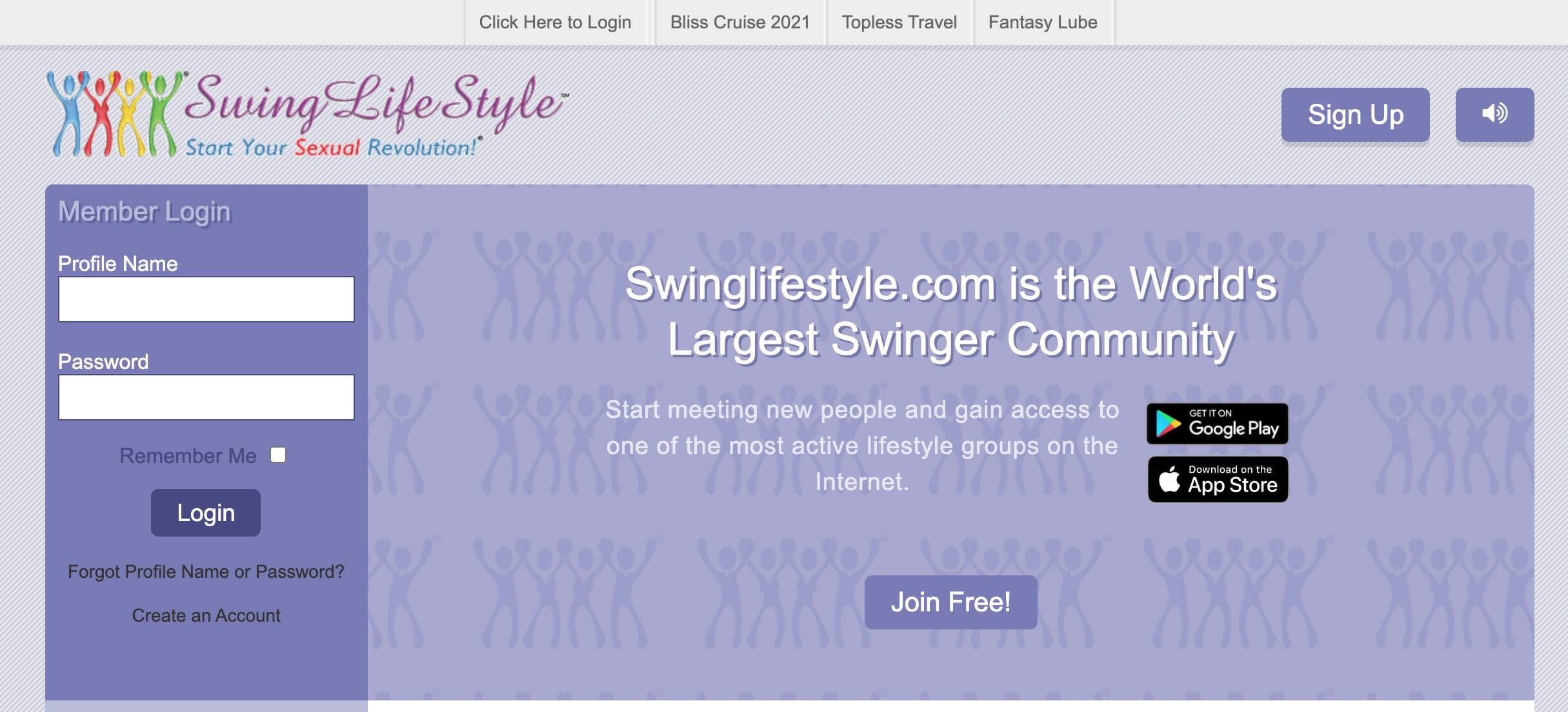 SwingLifeStyle main page